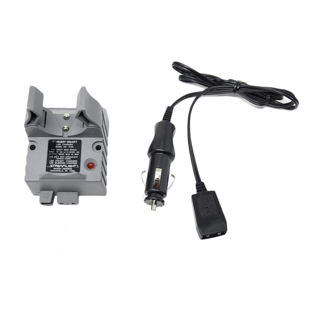 STREAMLIGHT Stinger Smart Charger Holder with 12V DC Car Charge Cord - Intended for Use with Stinger Series Flashlights