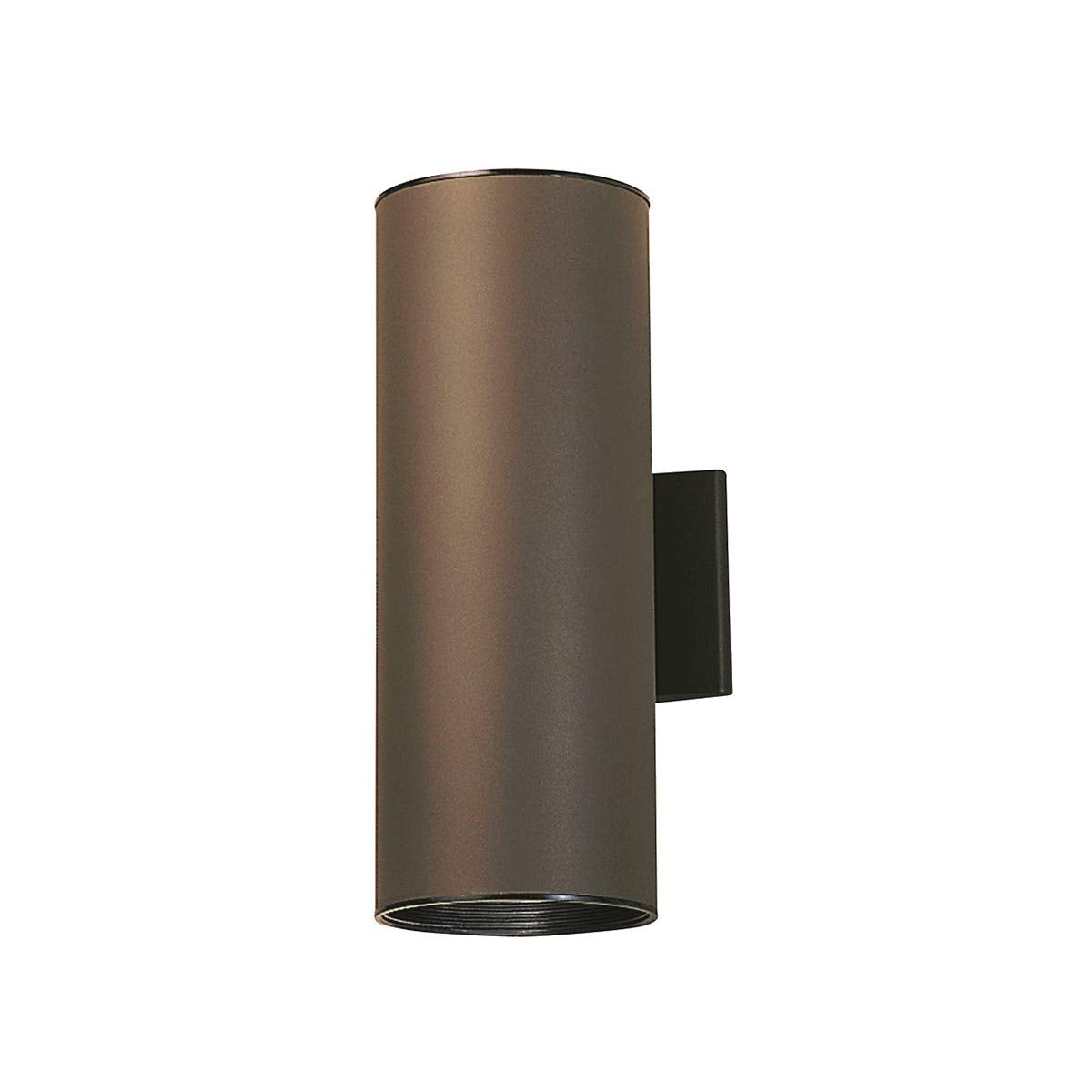Kichler 2-Light Outdoor Cylinder Wall Sconce, 15in H x 5.75in W, Architectural Bronze, Aluminum, Model 9246AZ