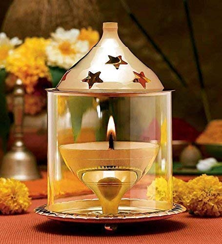 True Decor 8 Inch Akhanda Jyothi Deepam Large Akhand Jyoti Diya Large Size