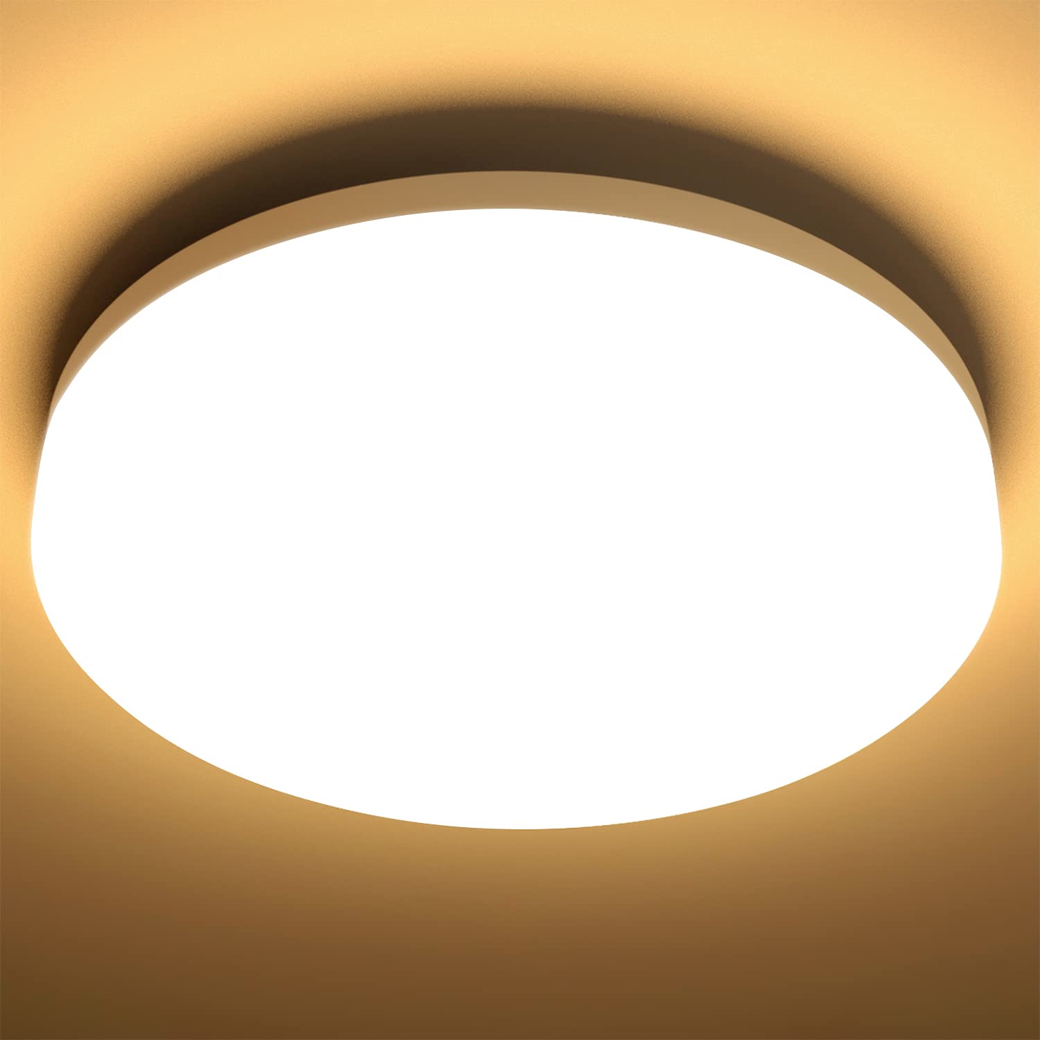Lepro 8.7 Inch 15 Watt Flush Mount Led Ceiling Light Fixture For Bathroom Waterproof Soft Warm White 3000 Kelvin 1250 Lumen 120
