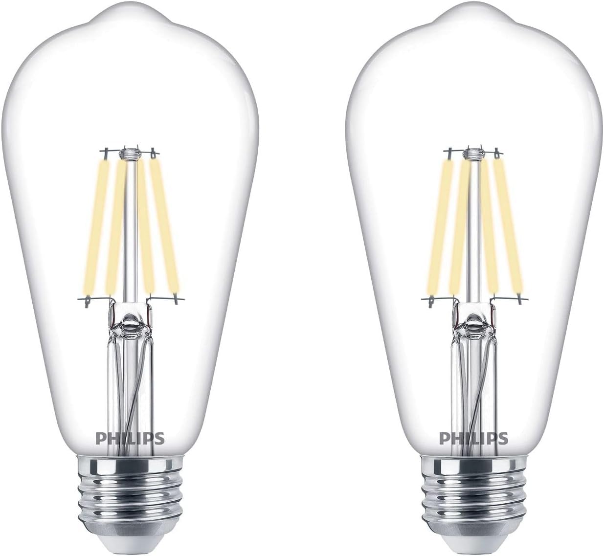 Philips Led Vintage Flicker-Free Clear Spiral St19 Dimmable, Eyecomfort Technology, 500 Lumen, Daylight(5000K), 5.5W=60W, Title