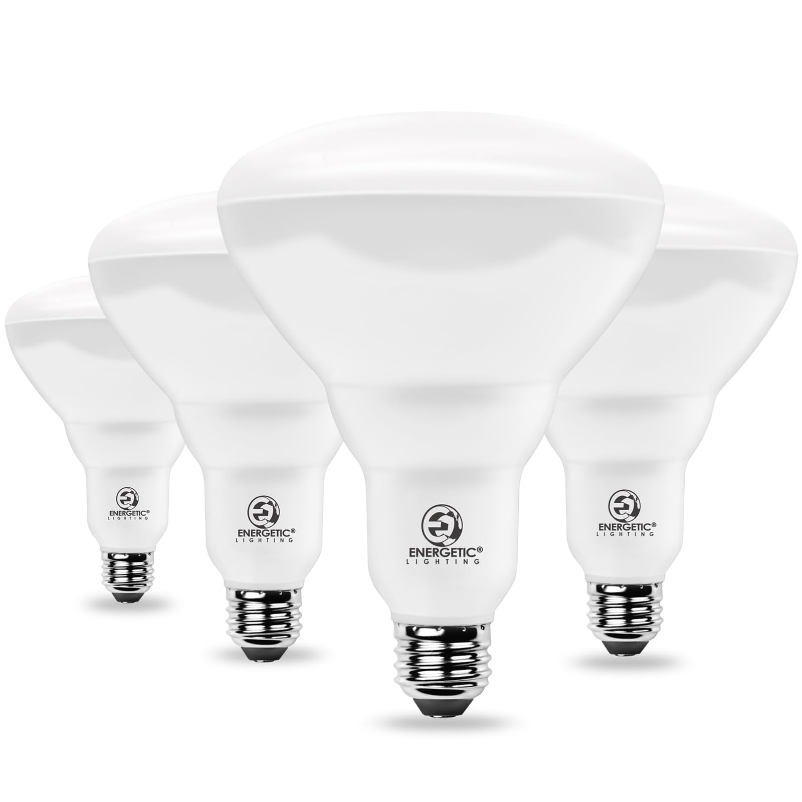 Energetic BR40 LED Light Bulbs Indoor Flood Light Dimmable 5000K Daylight 110W Equivalent 1600LM E26 Base Recessed Can Lights High Lumen Flicker Free UL Listed 4 Pack