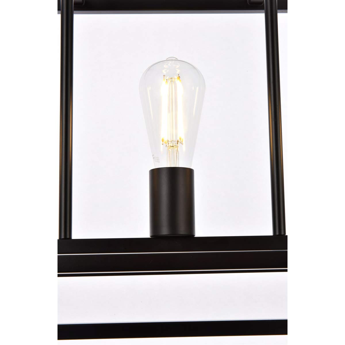 Living District Voir 3-Light Mid-Century Metal Pendant in Black