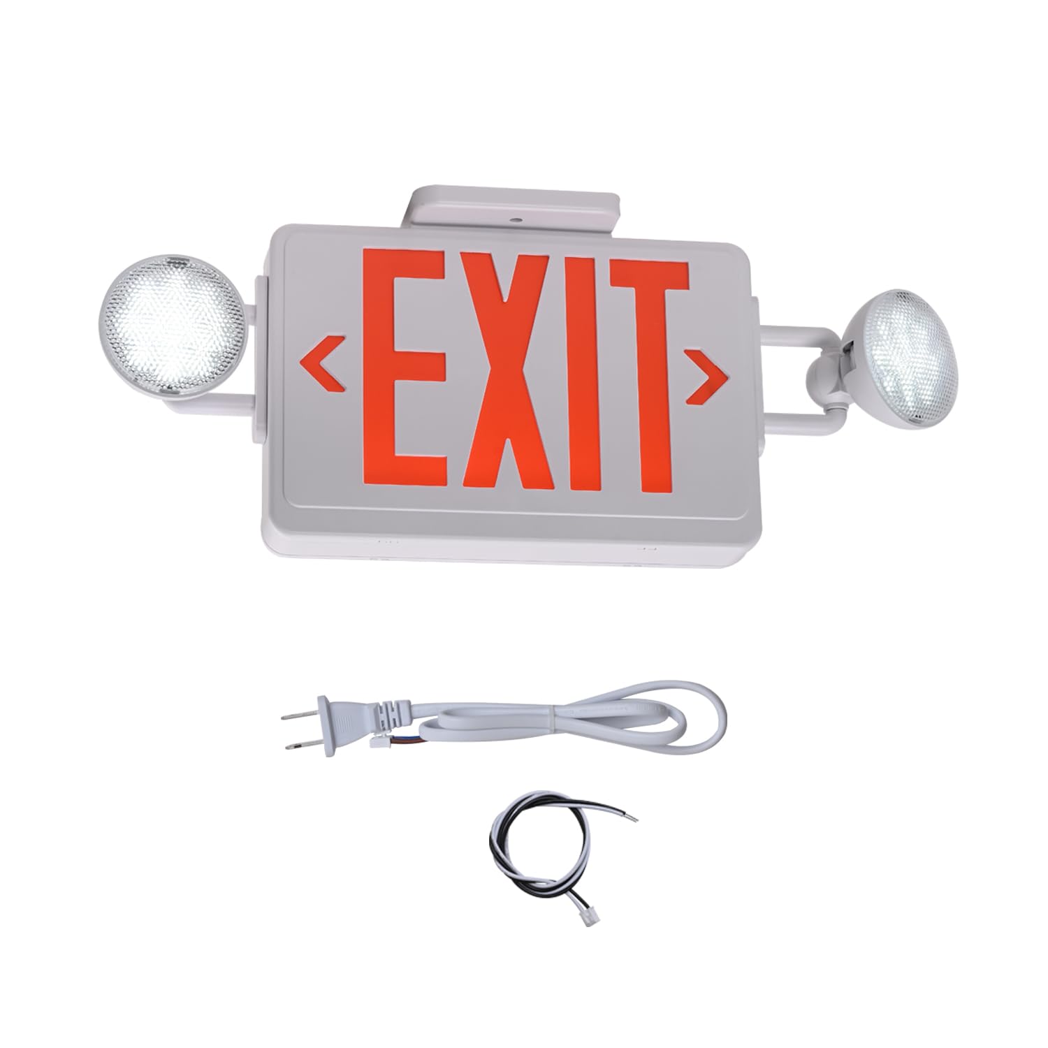 Apmeetlux Emergency Exit Sign with Lights Battery backup, 200lm 3Hours Plug in Red Exit Signs with Emergency Lights for Business