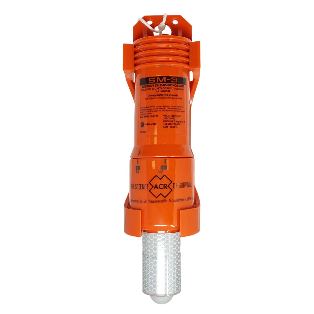 ACR Man Over Board LED Marker Light, Model 3947, One Size, Orange, Plastic
