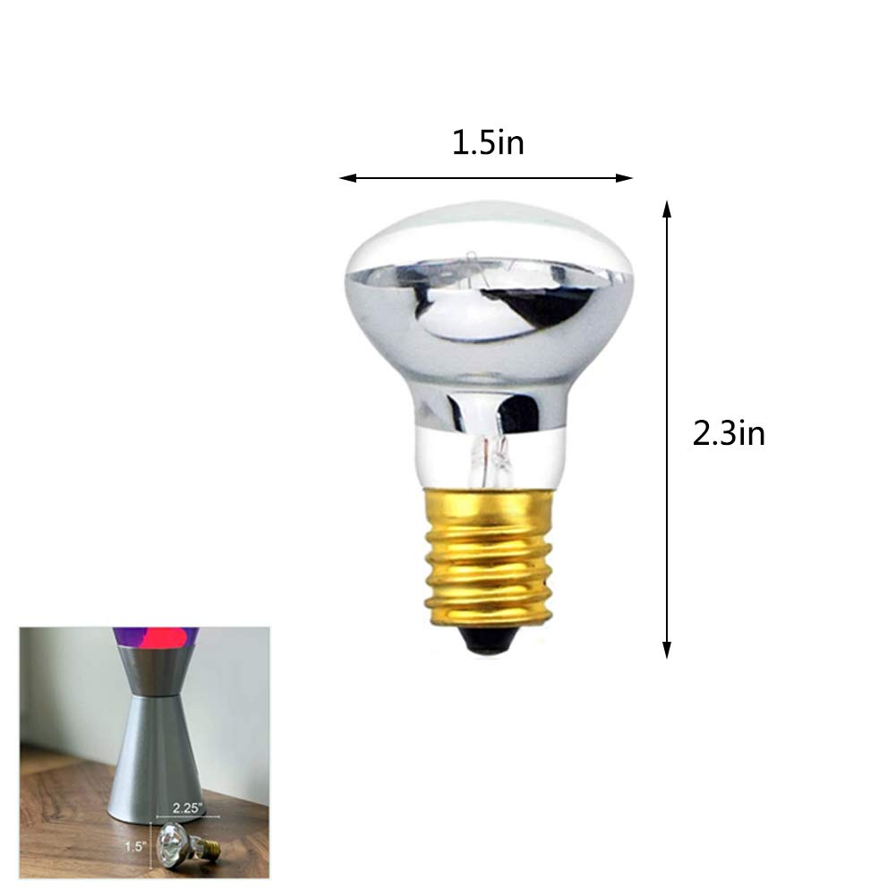 Maotopcom Lava Lamp Bulb 40W R39 R12 E17 Replacement Light Bulbs, 6 Pack, Yellow