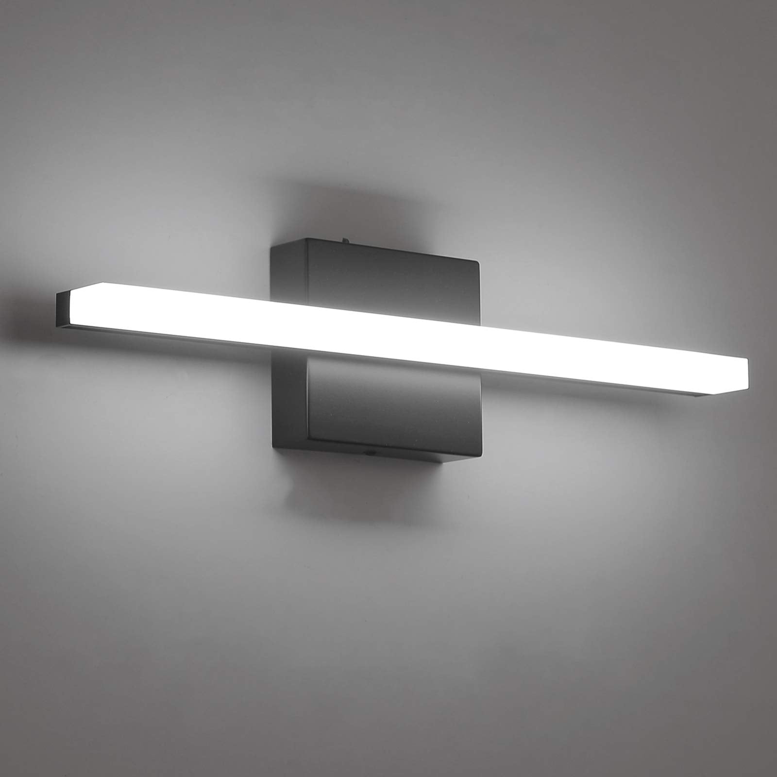 Combuh LED Bathroom Vanity Light Bar, 16 Inch, 9W, Stainless Steel, IP44, Cool White 6000K, Model 6270