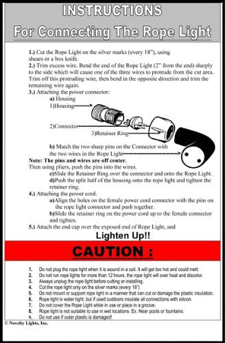 Novelty Lights Incandescent Rope Light Spool, 150, 1/2in Diameter, Pink, Custom Cuttable, 120 Volt