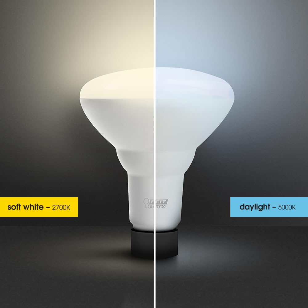 Feit Electric BR30 LED Light Bulb, Dimmable, 650 Lumens, E26 Base, 5000K Daylight, 6 Pack, Model BR30DM/950CA