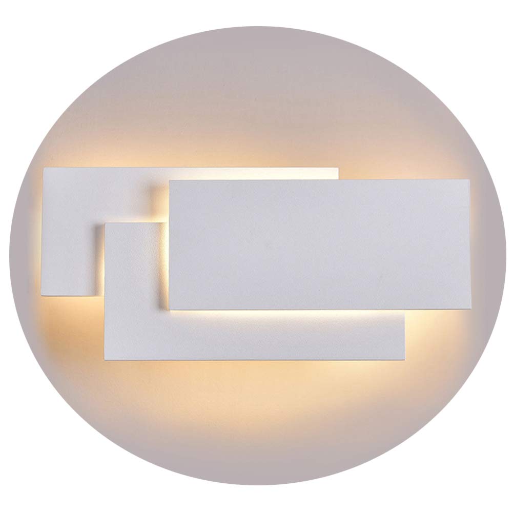 Ralbay 24W Led Wall Sconce - Modern Aluminum Lamp For Bedroom/Hotel, Warm White 3000K, 10.3 In, White-Warm Light, Model Gw6809-