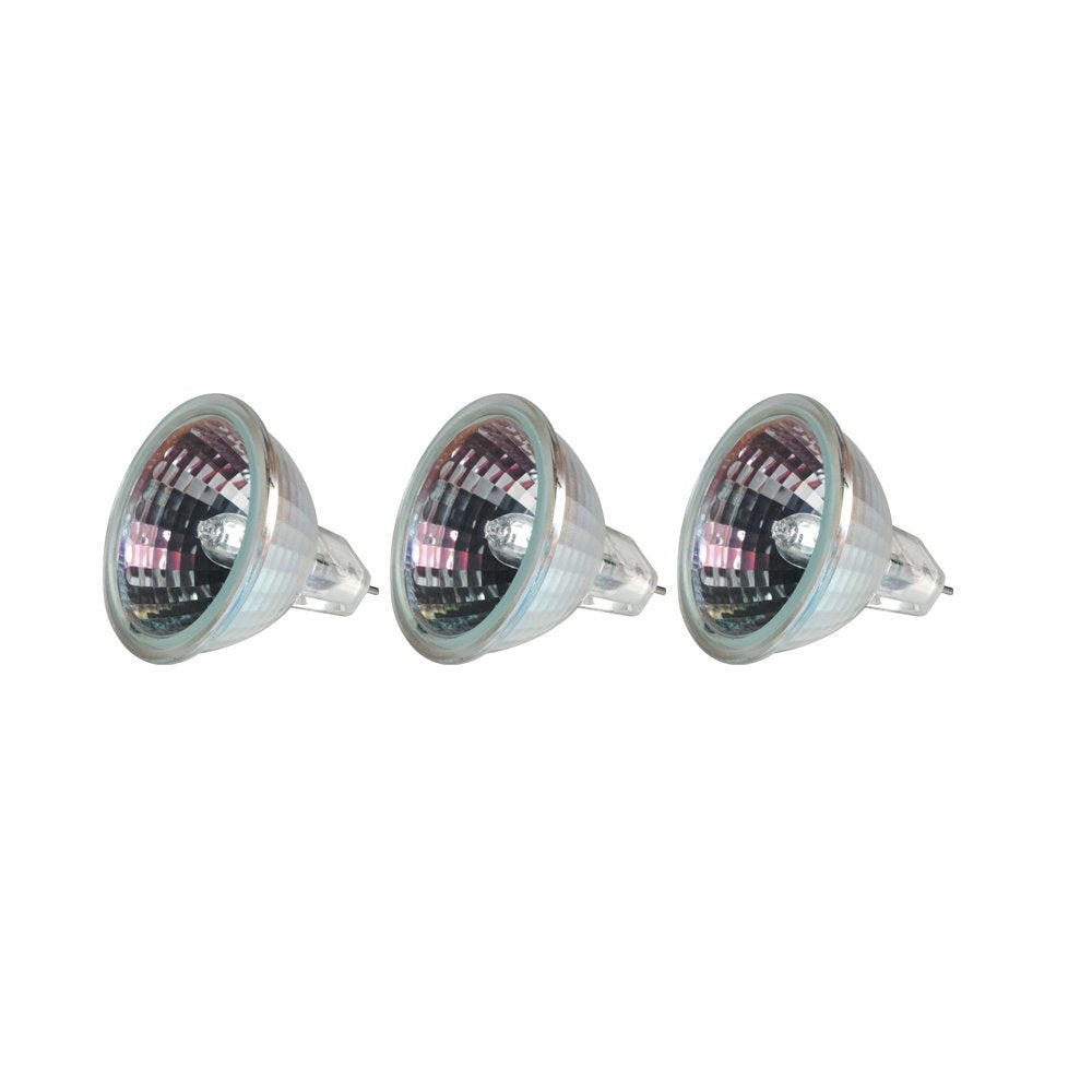 GE 85289 MR16 Halogen Light Bulb, 20-Watt, Warm White (2900K), Clear, 3-Pack