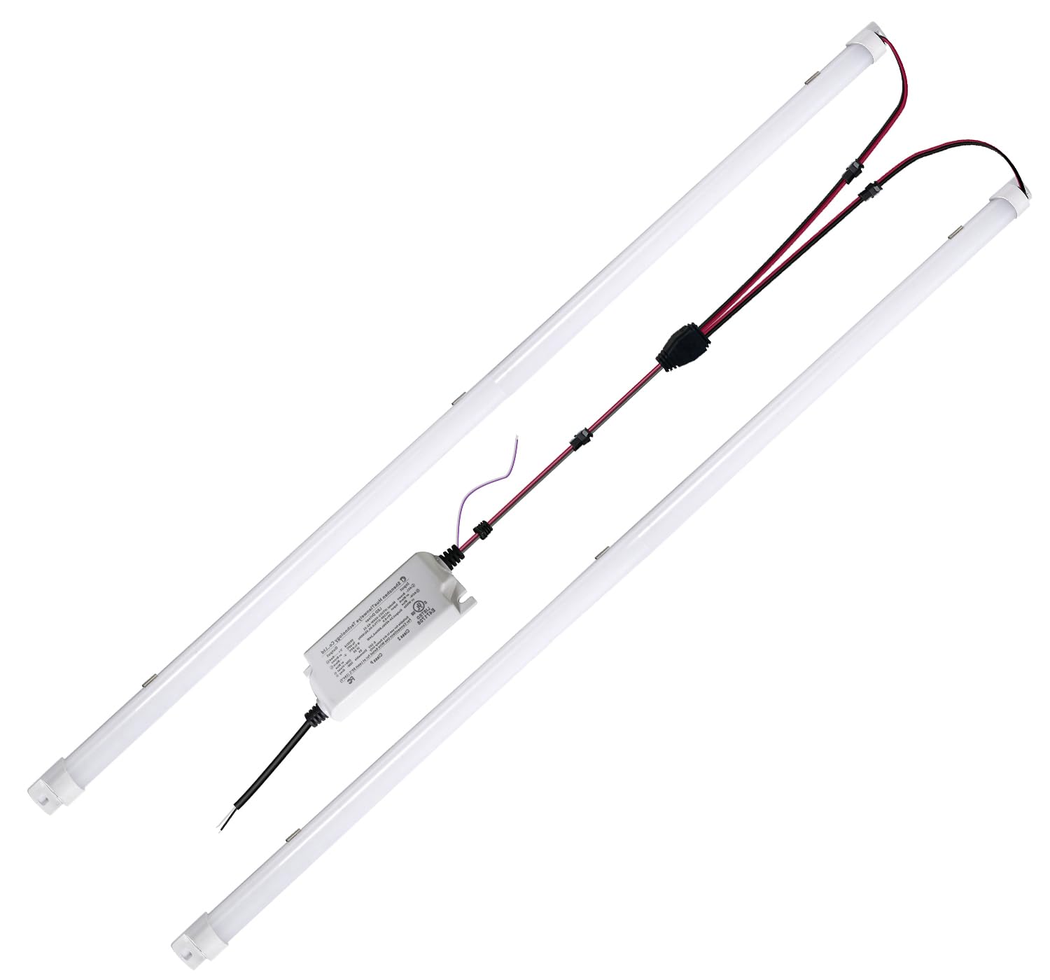 jimwhen LED Retrofit Kit 2x4 FT 36W Magnetic Troffer Retrofit Kit 4000K Natural White 5400LM Super Bright 0-10V Dimmable T8 T10 T12 Fluorescent Replacement UL Cert Quick Easy Install