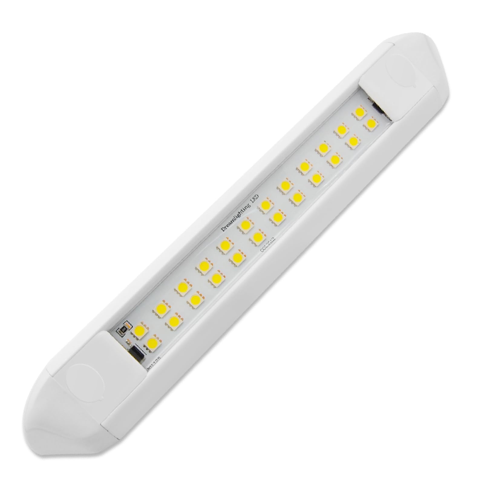 Dream Lighting RV Exterior Awning Light Fixture, 10 Inch, 12V, 5.4W, 350 Lumens, Cool White, Model 613512C, White Housing