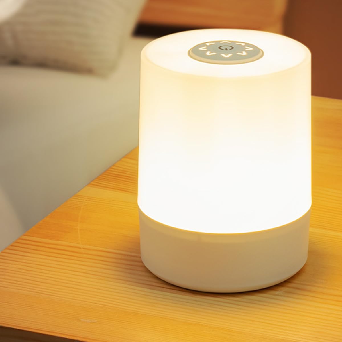 Touch Bedside Table Lamp,Changing Dimmable Table Lamp,Night Light for Kids,3 Colors LED Lamp with Warm White Lights,USB Recharge