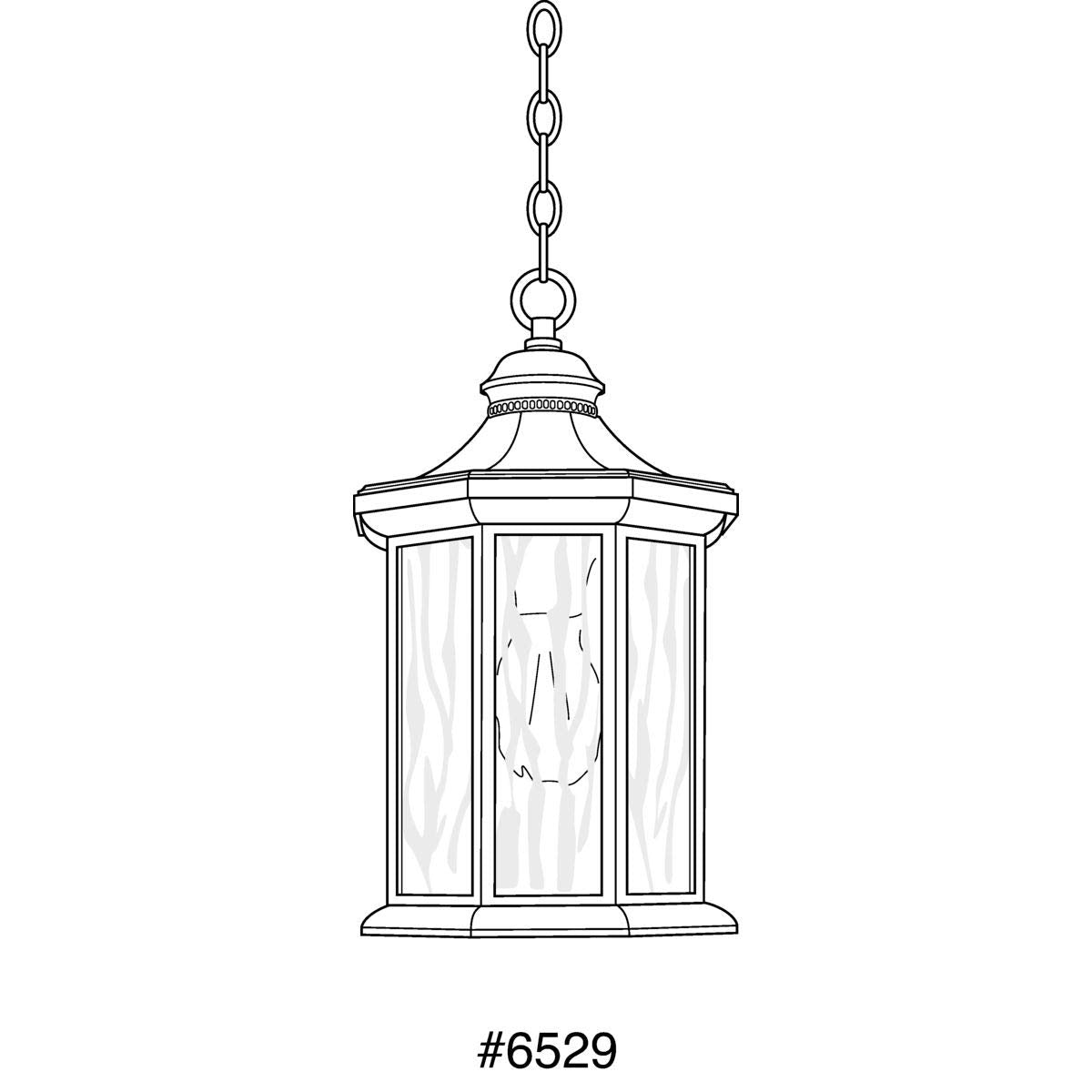 Progress Lighting P6529-20 Hanging Lantern, Aluminum, Antique Bronze, 13.25x7.13x7.13