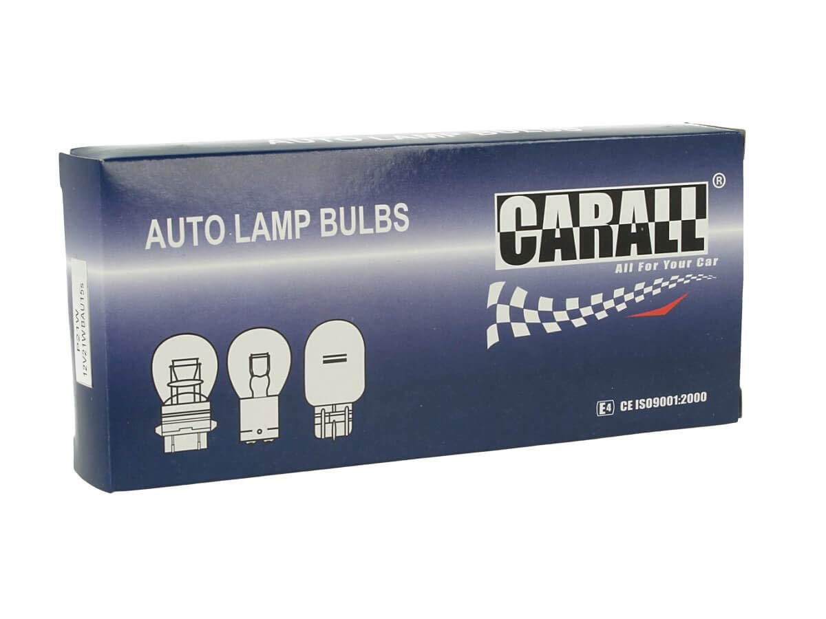 Carall 10 Pcs Car Halogen Bulbs S25 Py21W Bau15S 12V 21W Single Filament Bent Pins Clear, For Headlight Car Bulbs, Beam Low/High