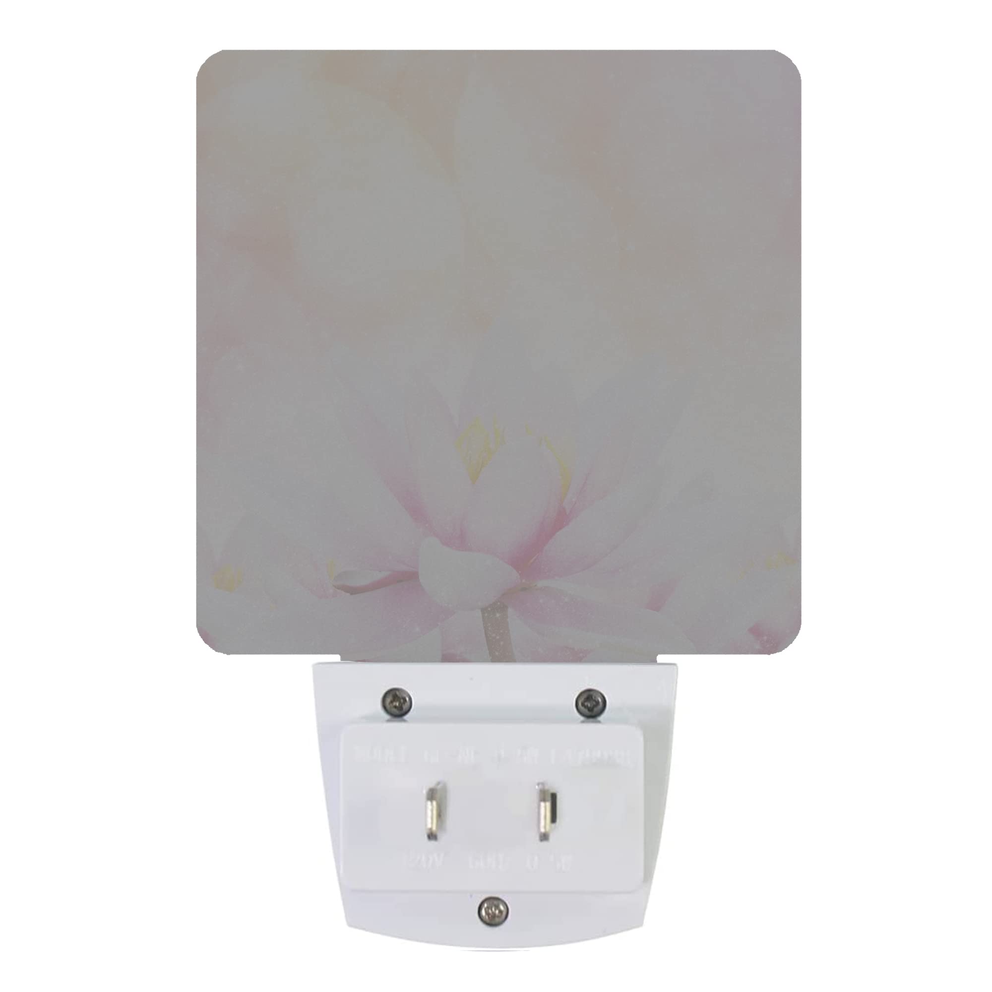 Smoaffly LED Night Light - Pink Water Lily Lotus, Auto Sensor Dusk-to-Dawn Lamp for Nursery, Model XD-FXYD-LST12