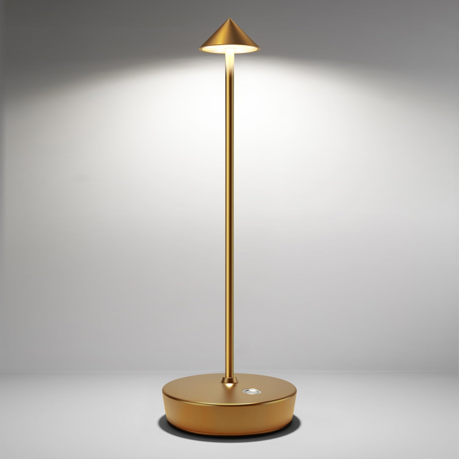 SHANGCAI Cordless Table Lamp, 6000mAh Rechargeable LED, Waterproof, Touch Dimmable, 12.8inH x 4.3inW x 4.3