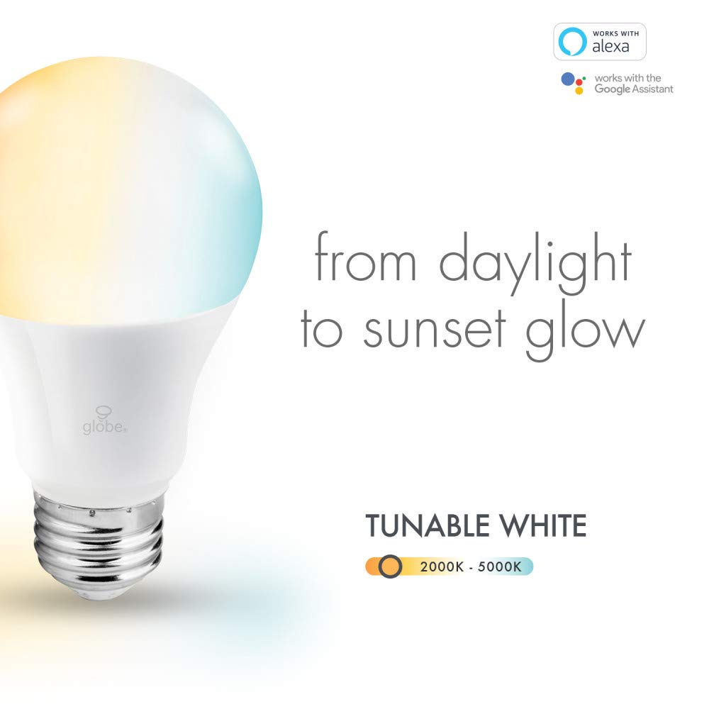 Globe Electric A19 E26 (Medium) Smart Wifi Led Bulb Kit Tunable White 60 Watt Equivalence 3 Pk - Case Of: 1;