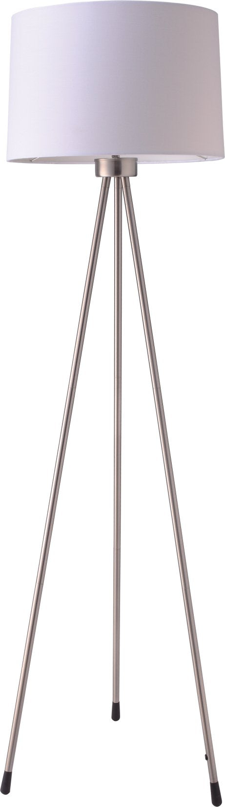 SH Lighting Tripod Floor Lamp, Large, Metal, White, Model 31181WH