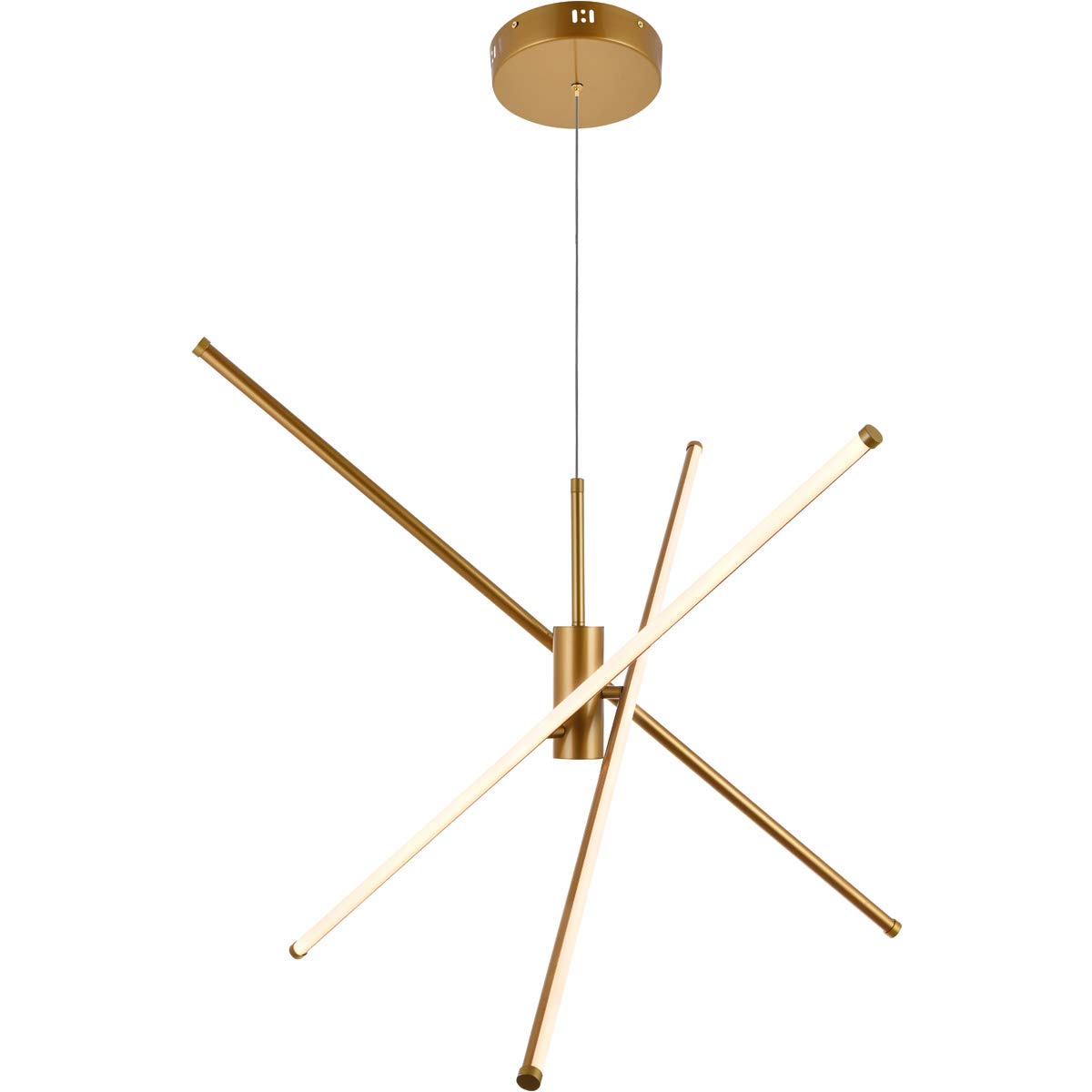 Living District Sonya 3-Light Modern Aluminum Pendant in Gold