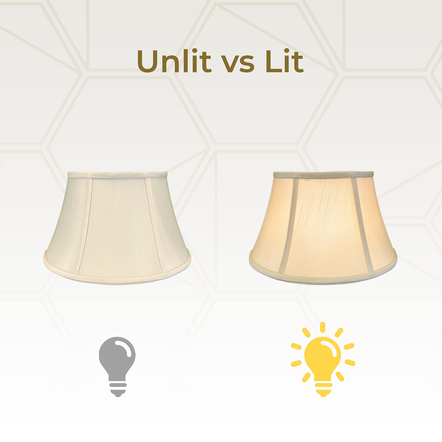 Royal Designs Bs-711-17Bg Shallow Drum Bell Billiotte Lamp Shade, 11 X 17 X 10, Beige