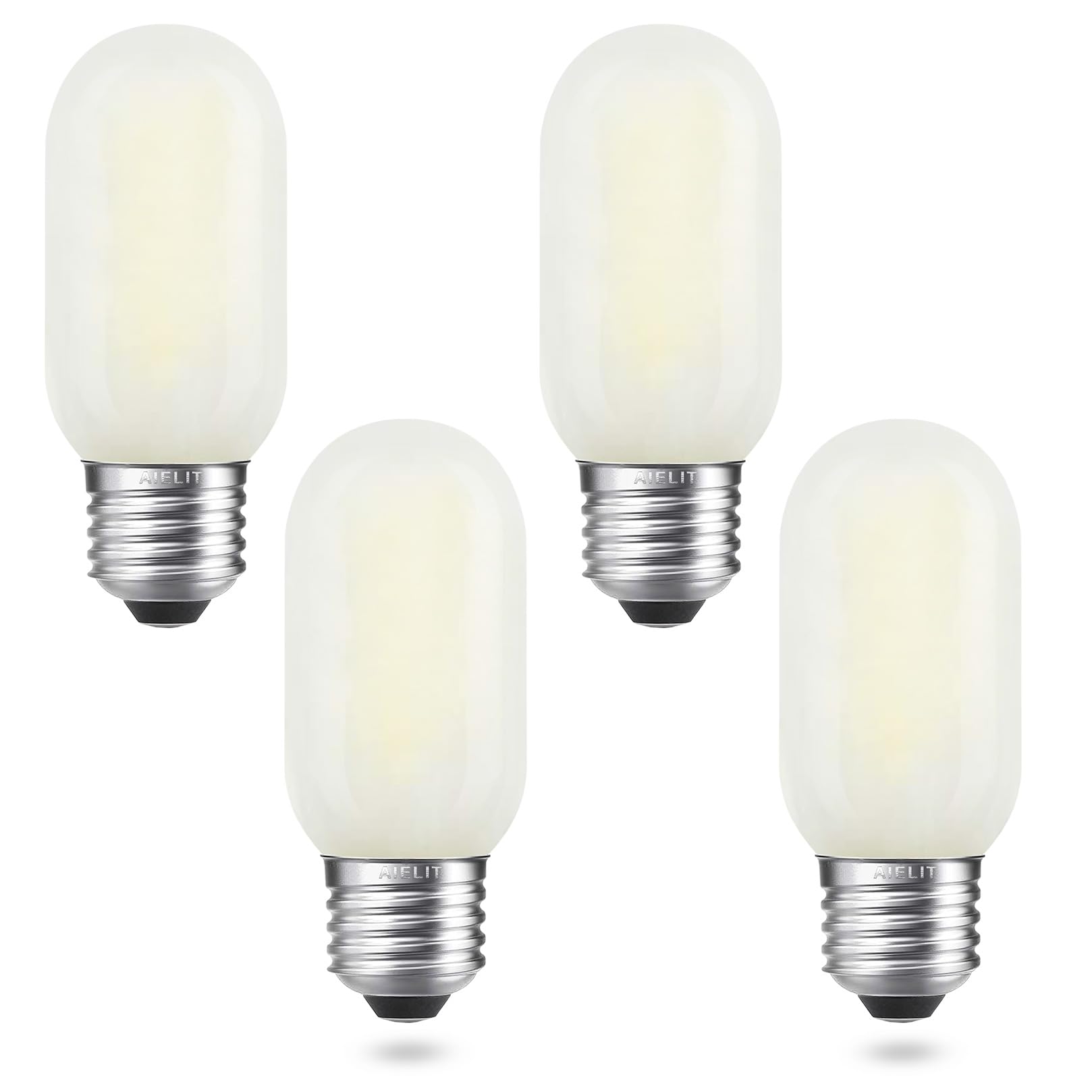 Aielit Dimmable Frosted E26 Led Bulb, 5000K Daylight White, 400Lm, 4W T45/T14 Led Light Bulbs 40 Watt Equivalent, Decorative Fil