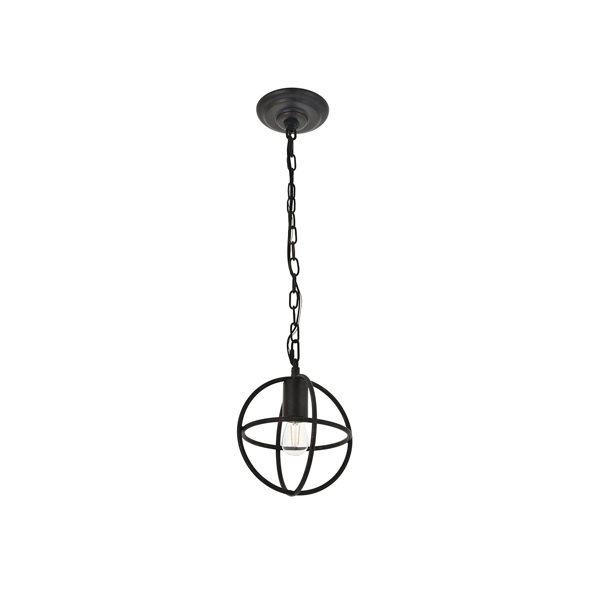 Living District Indoor Modern Home Decorative Bright Ceiling Octavia 1 Light Dark Brown Pendant