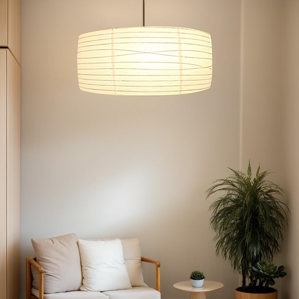 Lamp Shades Paper Lanterns Shade 18.1 Chinese Lantern Lights Pendant Light White Japanese Cover (1  White)