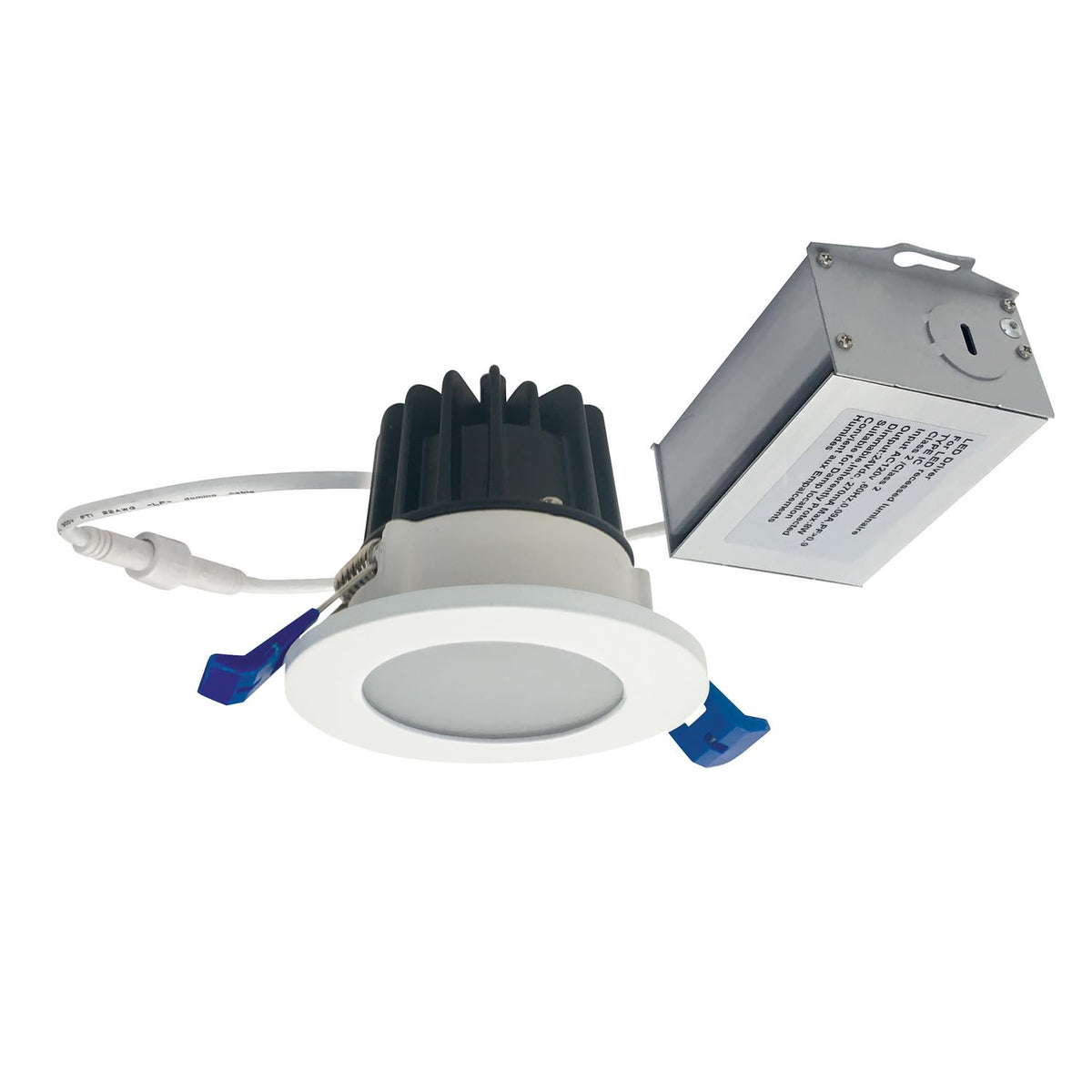Nora Nm2-2Rdcs6030Mpw 2'' Round Shower Mini Recessed Downlight - 600 Lumens - No Housing Required (Matte Powder White, 3000K)