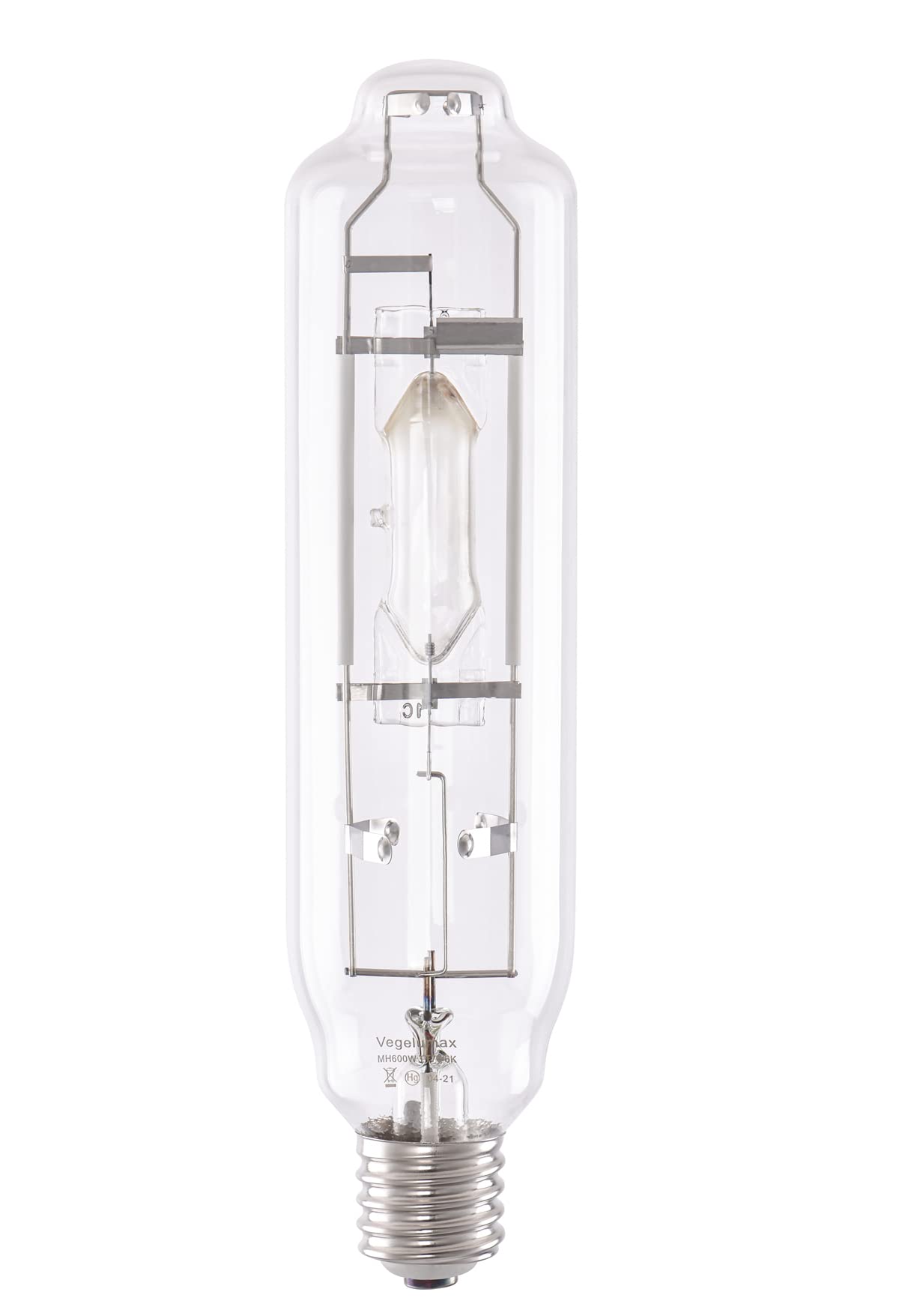 Vegelumax 600W Metal Halide Grow Light Bulb - High PAR, 6000K, 55,000 Lumens, Transparent, E39 Base, Ideal for Hydroponics