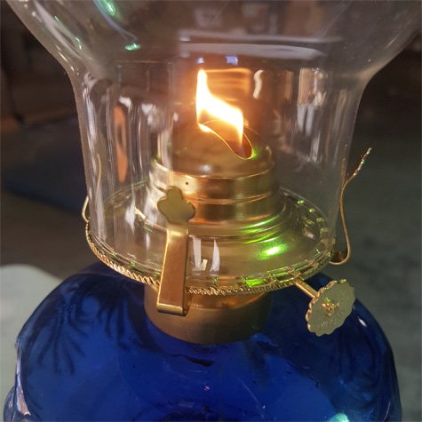 B&P Lamp Kerosene Lamp Burner #2 Size with Reduction Collar, Brass 2 Piece, Model 12621P, Fits Vintage Oil Lamps