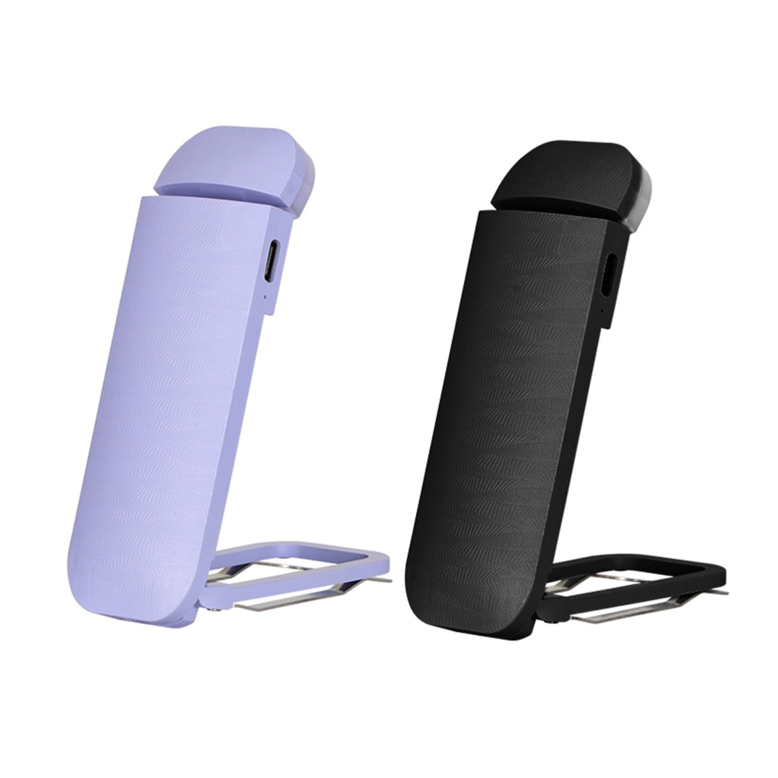 HEMONNKAM Book Reading Light  2 Pack Rechargeable Clip on Booklight  Eye Caring 3 Color Temperatures & 5 Brightness Levels  Night Use for Bed  Long Lasting  Reading at Night in Bed  Purple+Black