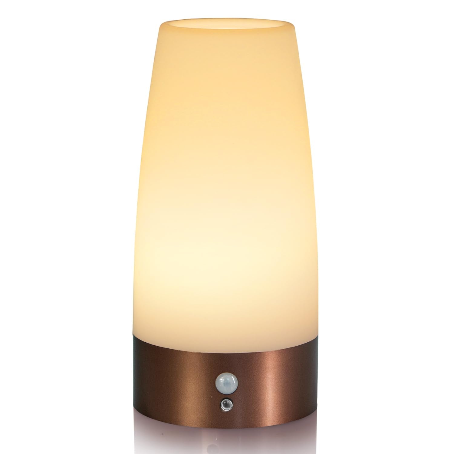 Betus Motion Sensor Night Light, Battery Operated Lamp with 2 Sensored Modes - Retro Bedside Table Desk Lamp with Soft Ambient L