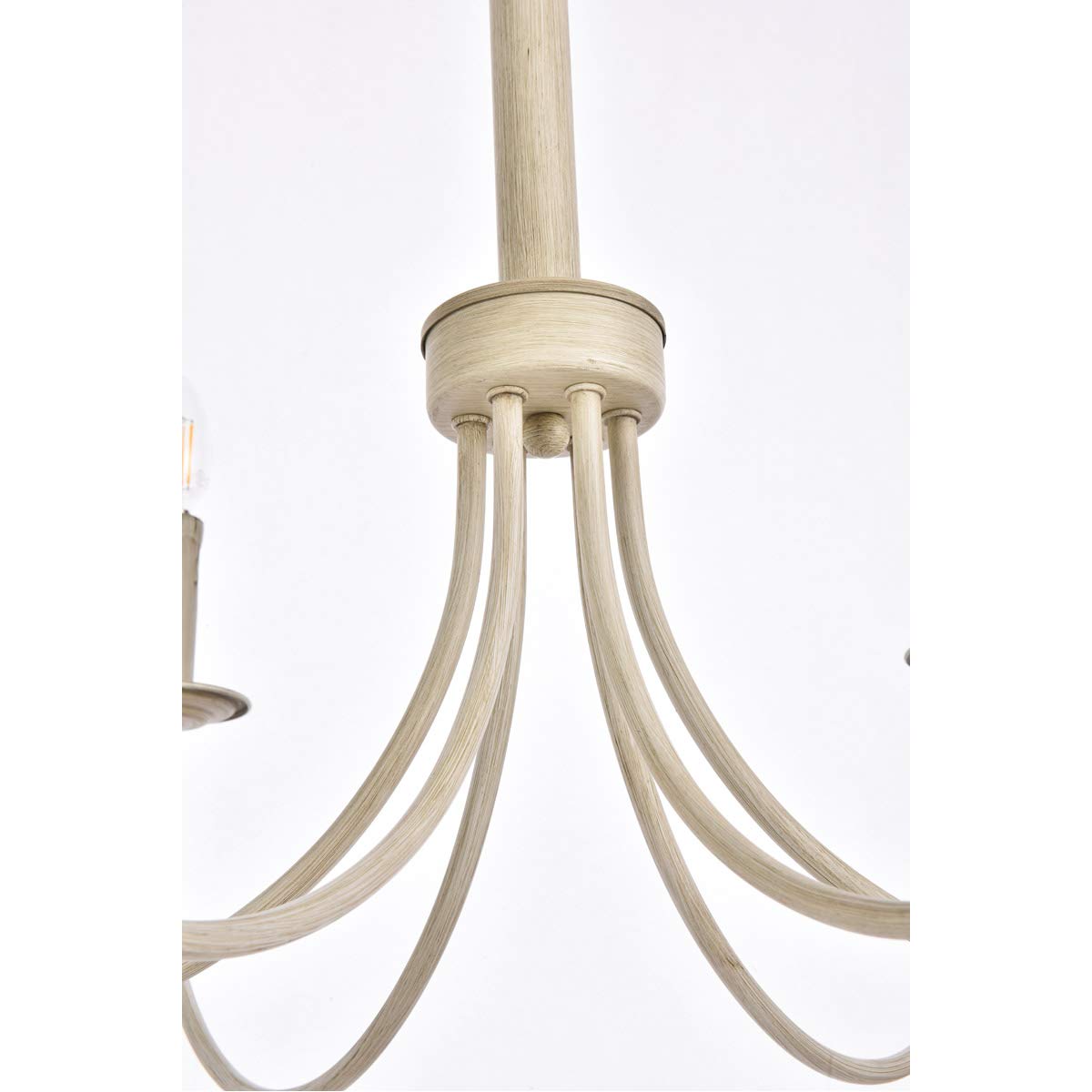 Living District Brielle 6-Light Mid-Century Metal Pendant in Weathered Dove