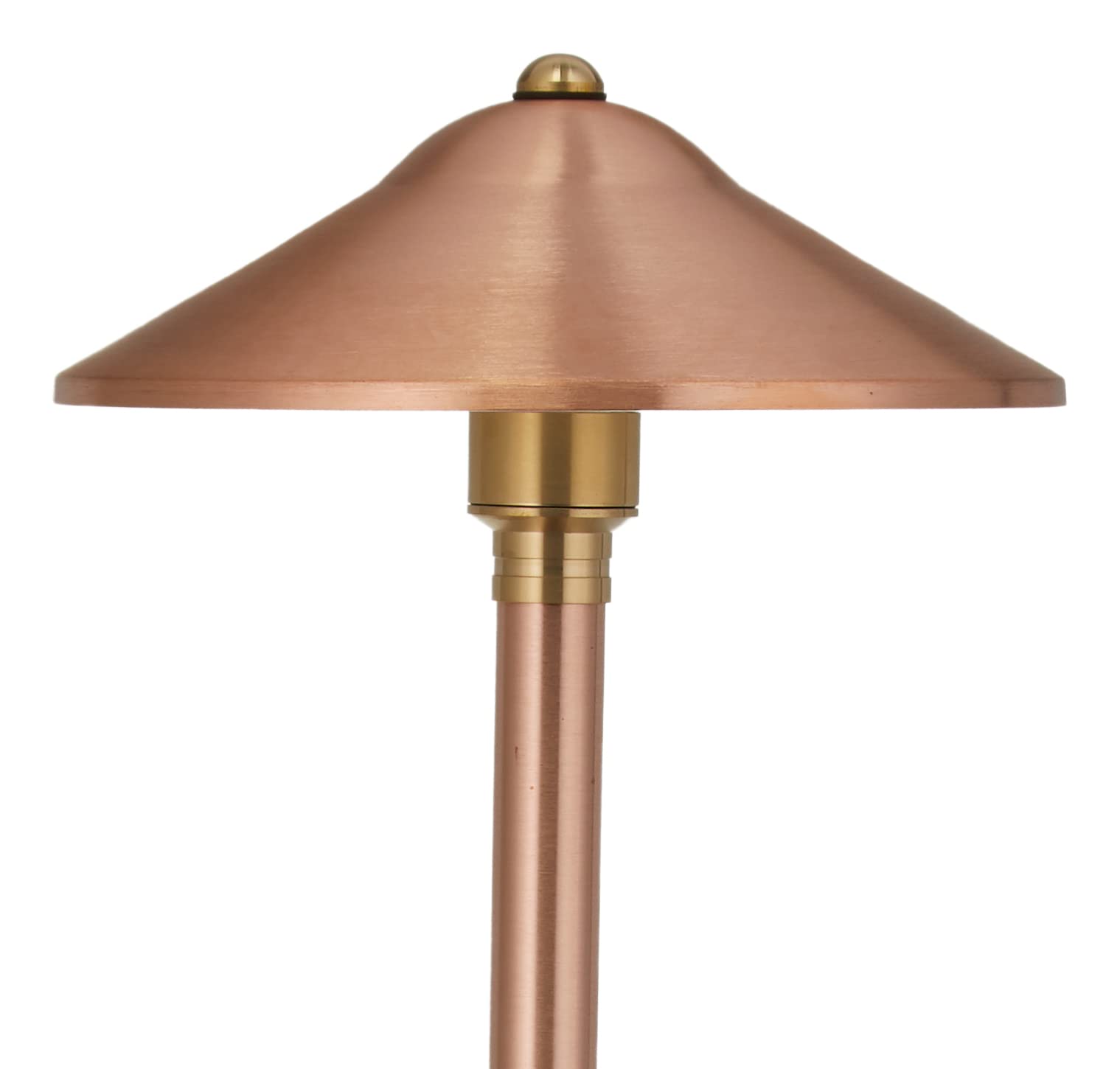 VOLT Max Spread 12V Solid Copper Path Light (25 Tall, 9 Shade) for Low Voltage Landscape Lighting on Outdoor Pathway, Walkway, G