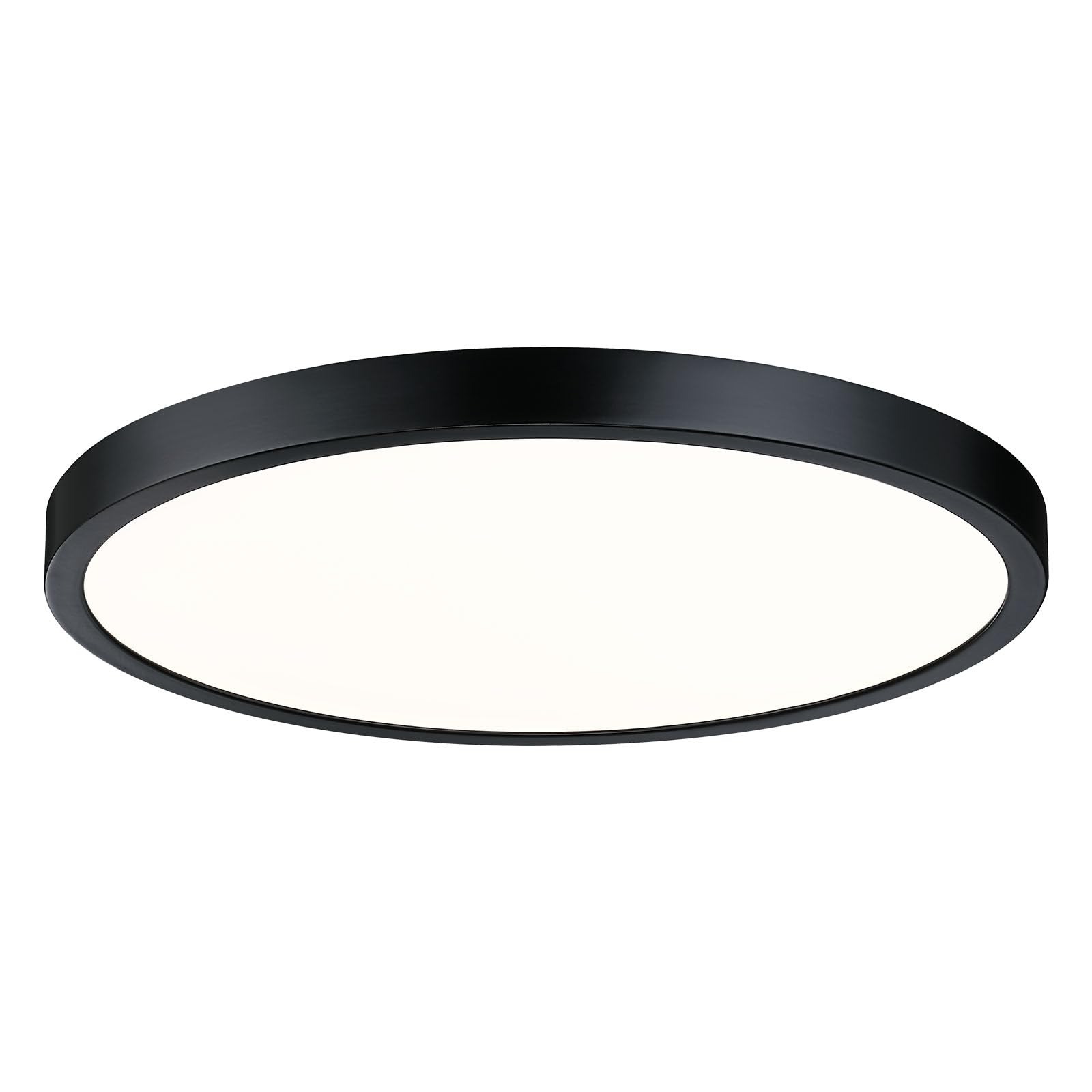 Senroyal Flush Mount Ceiling Light Fixture, 14 Inch Led Modern Kitchen Light, Slim Dimmable Black Flush Mount Light For Low Ceil
