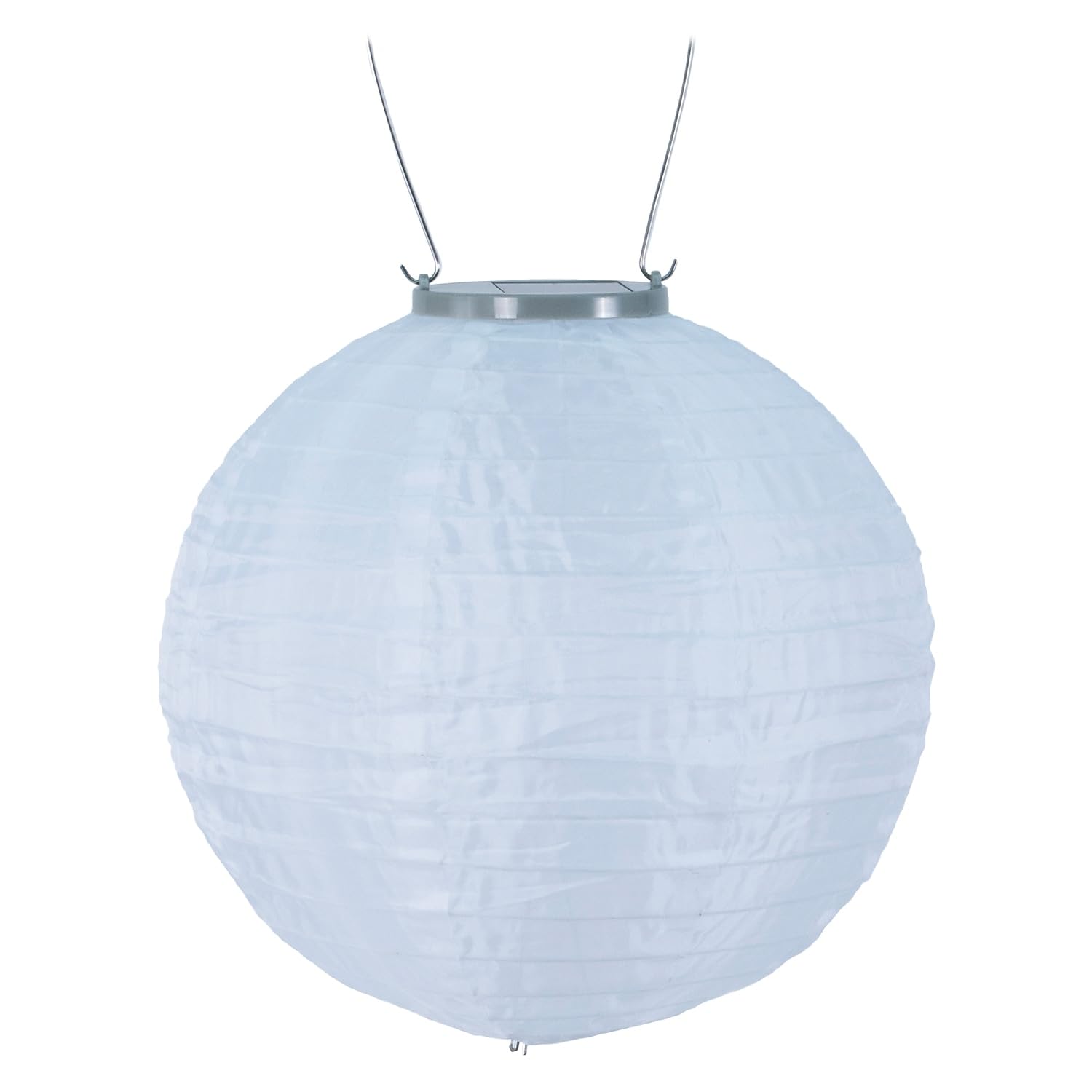 Allsop Glow Nylon Solar Lantern, 10-In. White Outdoor Light For Garden And Patio
