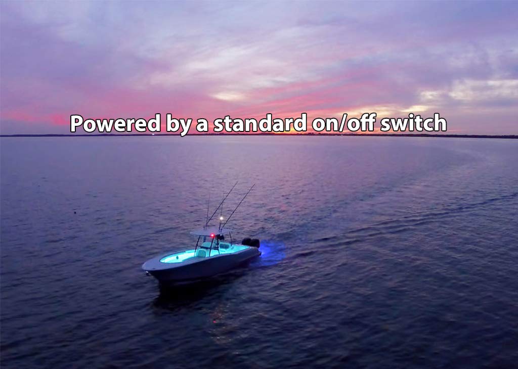 Lumishore Underwater LED Boat Light, Surface Mount, 12V, Blue, Marine Grade Polymer, Model 60-0154
