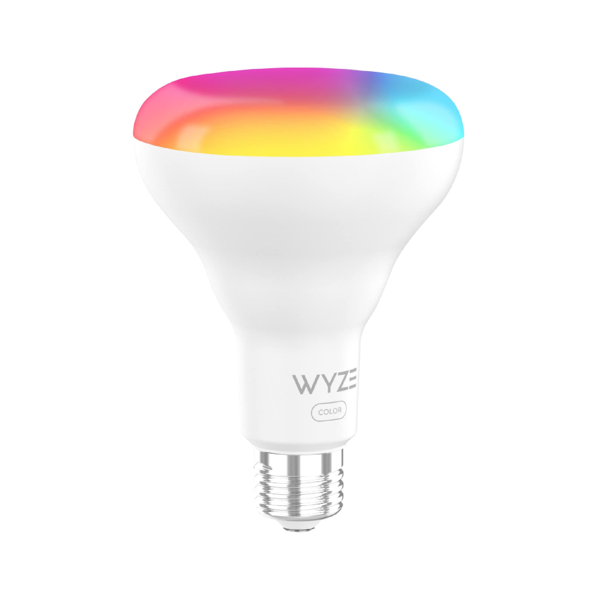 Wyze Bulb Color, Br30 Wi-Fi Smart Bulb, E26 Base, 75W Equivalent 950 Lumens, 16 Million Colors & Tunable White, Compatible With