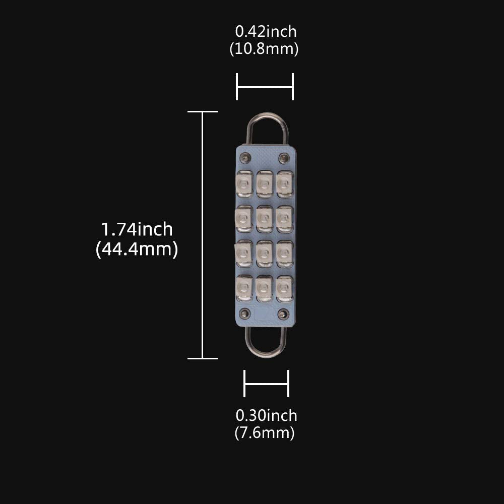 Grandview 4-Pack LED Festoon Bulbs 12-SMD 1210 3528 for Car Interior Light Dome Map Door Courtesy Lights Blue