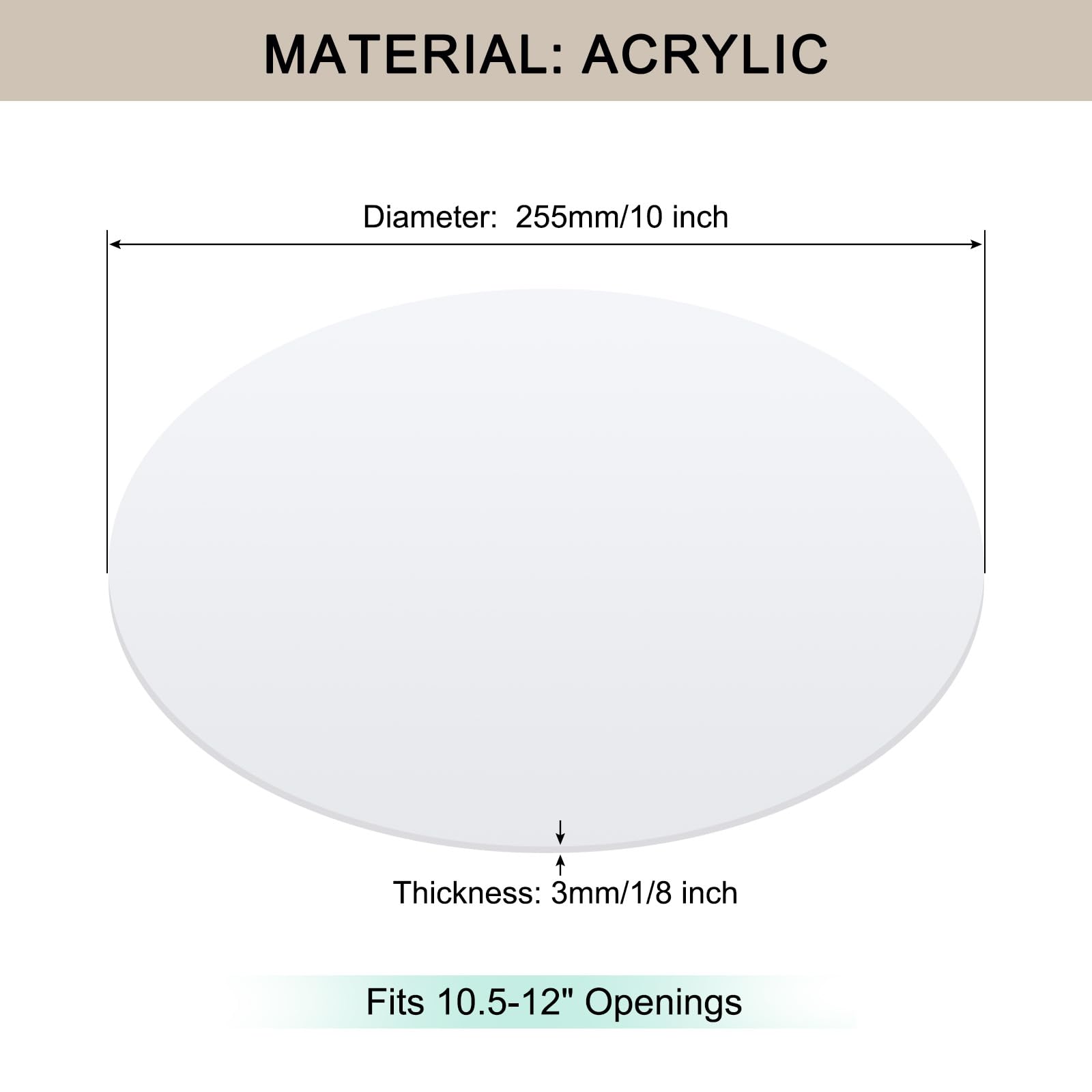 Awclub Lampshade Diffuser, 10'' Diameter Round Diffuser Lamp Shade For Drum Style Lampshades Pendants Softening Light, Diy Light