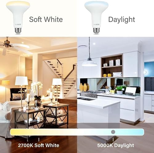 Sigalux BR30 LED Flood Lights, 65W Equivalent, Dimmable, 650LM, 5000K Daylight, E26 Base, 6 Count (Pack of 2