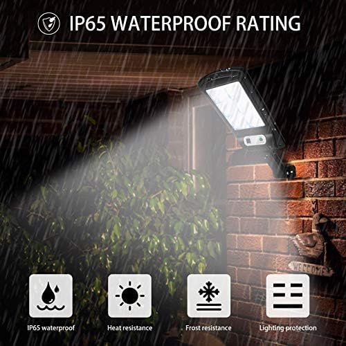 Wegitcs 4 Pack Led Solar Street Lights - Remote Control, Motion Sensor, Ip65 For Outdoor Security