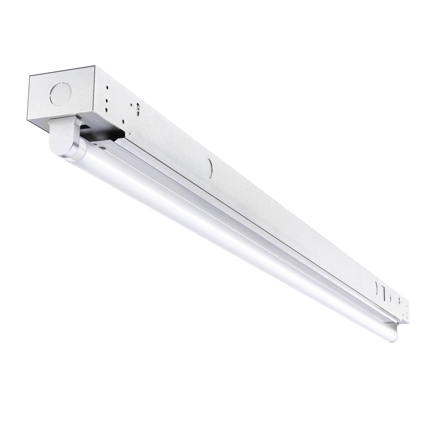 Sunco 4FT LED Band Light  Workshop Garage Ceiling Lights  Holds 1 Tube Light  Non-Dimmable  Works with Type B Or Hybrid Tubes  Easy Installation  Tombstones Included  Indoor Use  UL.