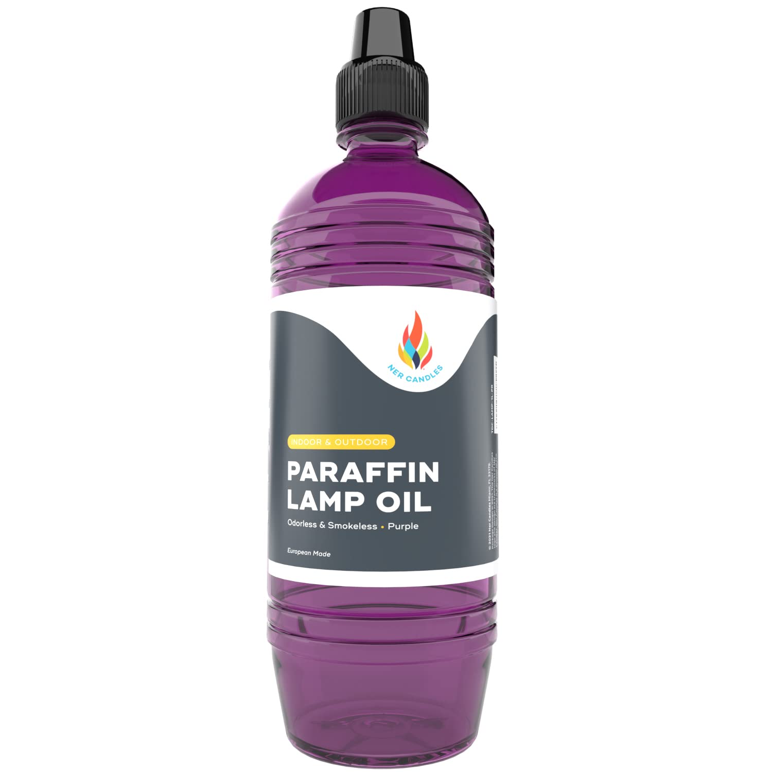Liquid Paraffin Lamp Oil - Half-Liter (500Ml) - Smokeless, Odorless, Ultra Clean Burning Fuel For Indoor And Outdoor Use (Purple)