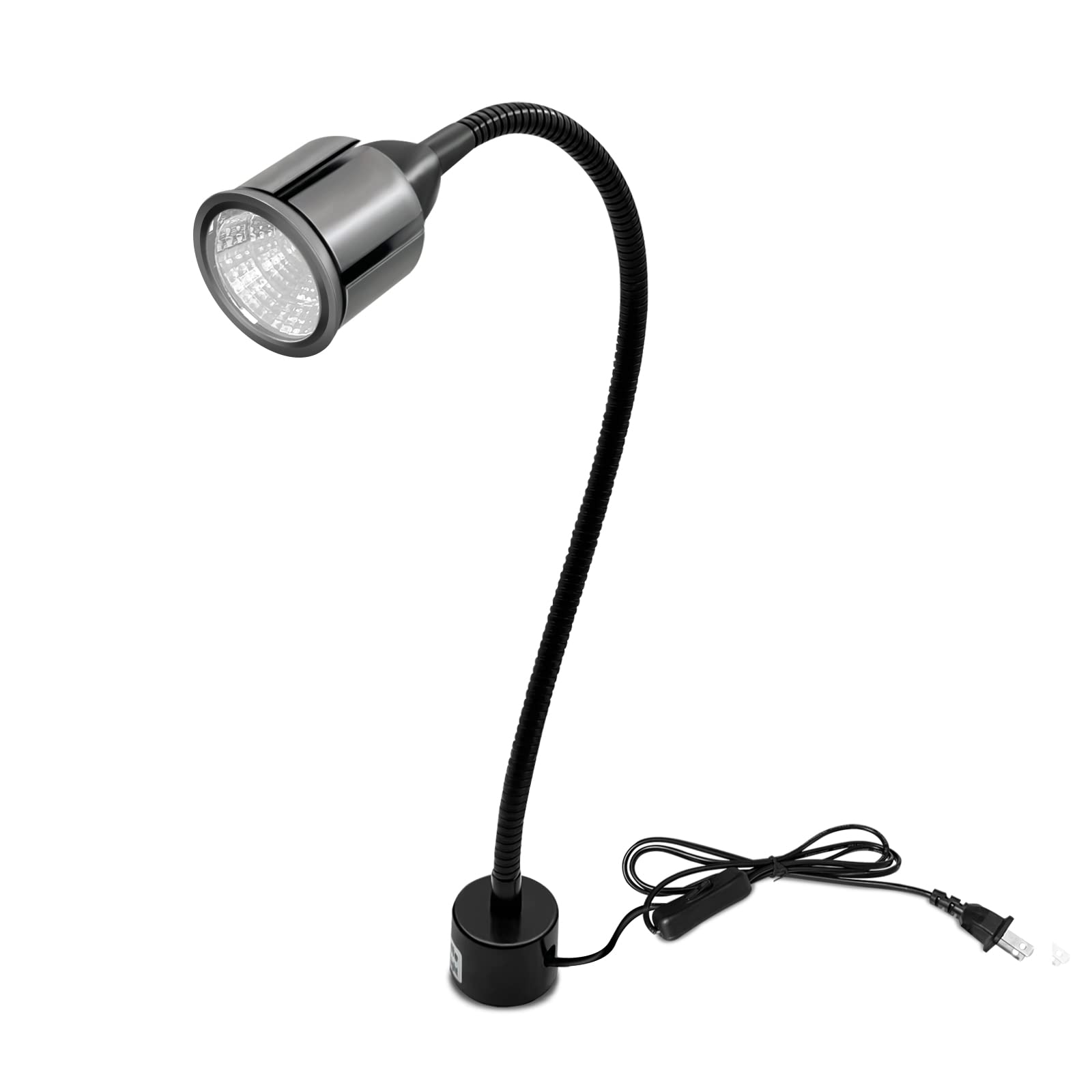 Deeffe Magnetic LED Work Light with Flexible Gooseneck and Magnetic Base, Magnetic LED Lamp 750 Lumen for Workshop, Lathe, Sewin