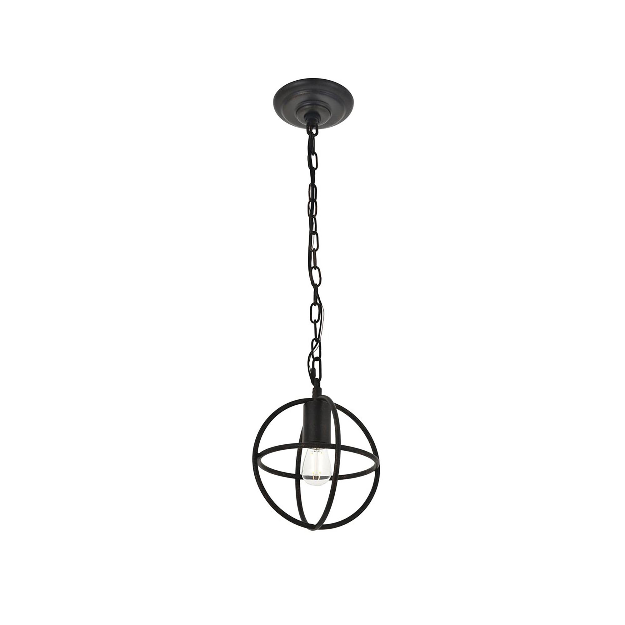 Living District Indoor Modern Home Decorative Bright Ceiling Octavia 1 Light Dark Brown Pendant