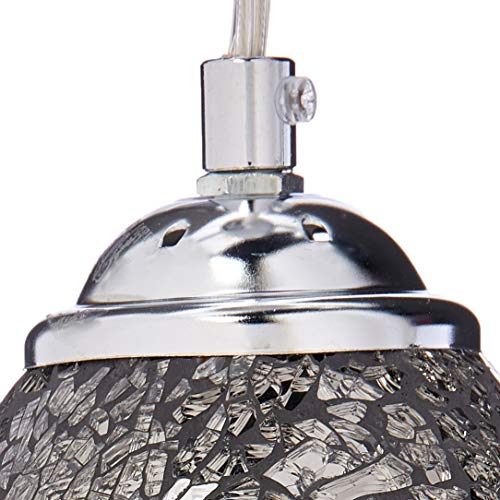 Chloe Lighting Ch3Gy16Dc05-Dp1 Melia Mosaic 1-Light Ceiling Grey Mini Pendant With 4.8-Inch Shade
