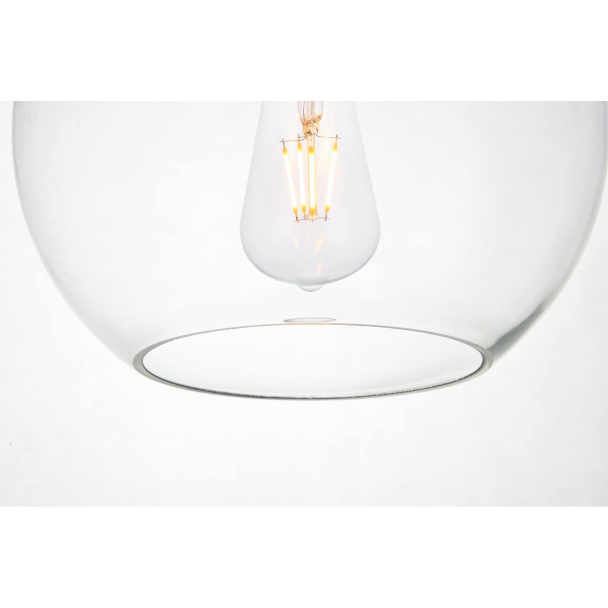 Living District Baxter 1-Light Mid-Century Metal Pendant in Black